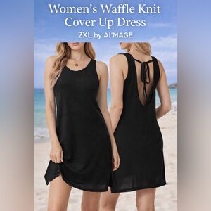AI'MAGE Women’s Waffle Knit Cover up Dress, NEW